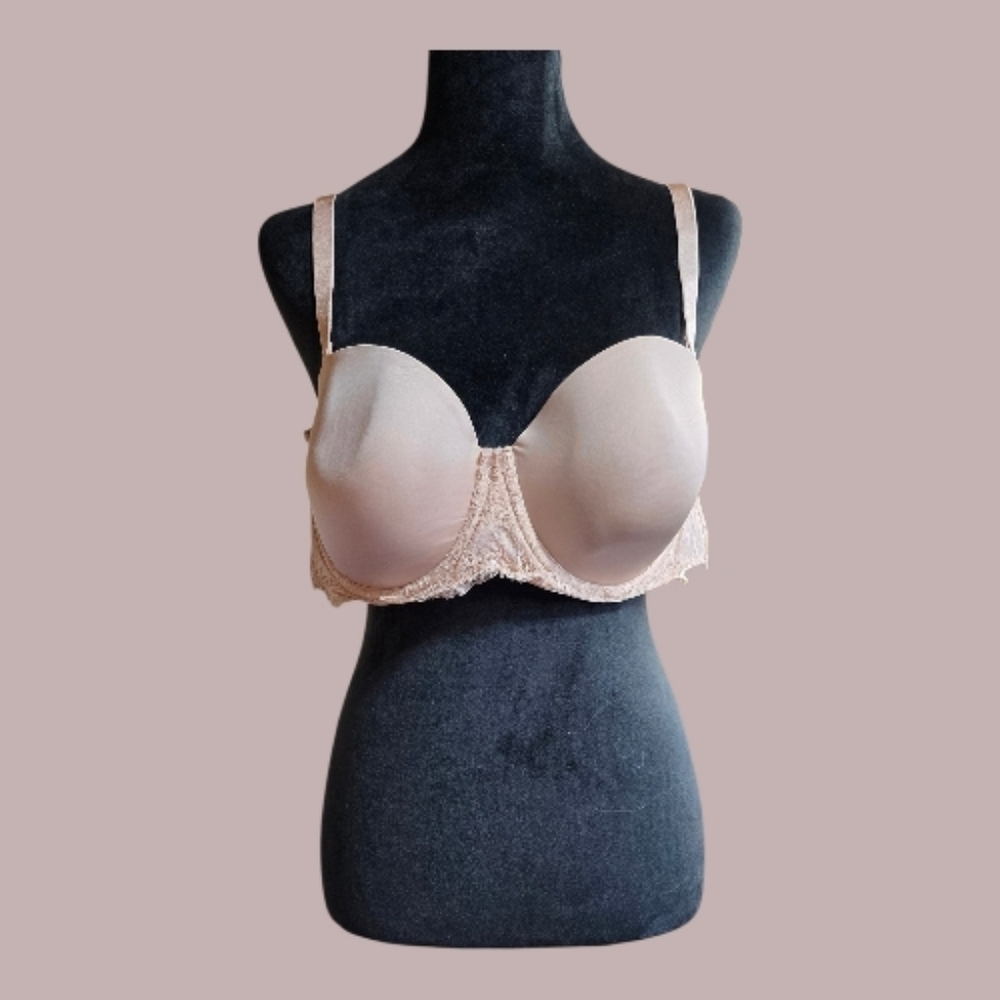 Torrid Beige Lightly Lined Multiway Strapless Bra… - image 2